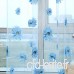 Emmala 1 * 2 M Transparent Print Flowers Rideaux Tulle Unique Rideau Pour Salon Chambre Chambre Enfants 5 Couleurs Bleu Color : Bleu  Size : Size - B07V2X3Y3Z